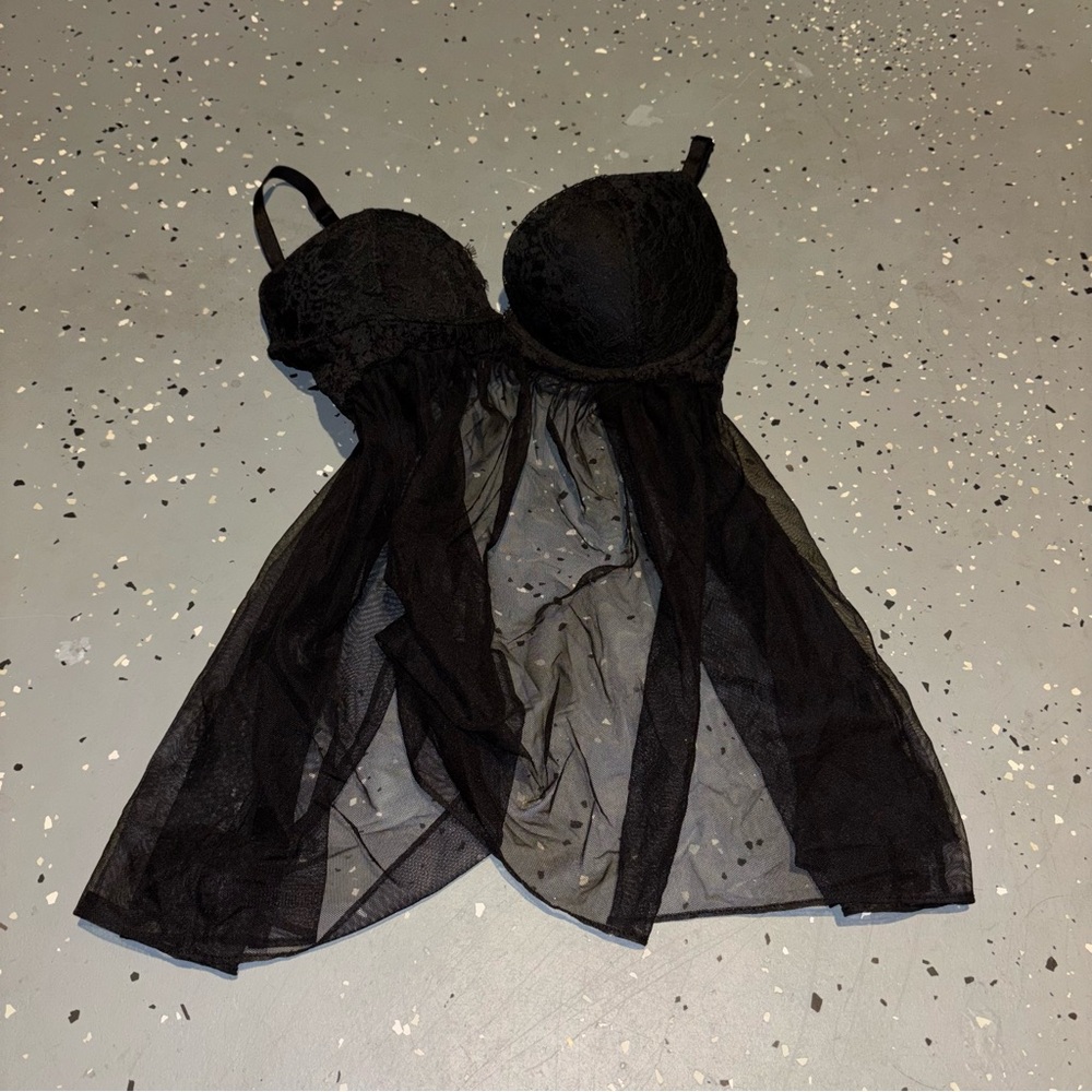Victorias Secret Babydoll Black Top